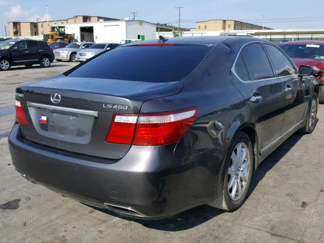 JTHBL46F985075912 - 2008 LEXUS LS 460 CHARCOAL photo 4