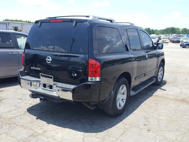 5N1AA08B14N707703 - 2004 NISSAN ARMADA SE BLACK photo 4