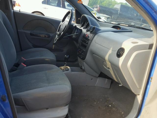 KL1TJ62604B146334 - 2004 CHEVROLET AVEO LS BLUE photo 5