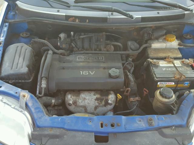 KL1TJ62604B146334 - 2004 CHEVROLET AVEO LS BLUE photo 7
