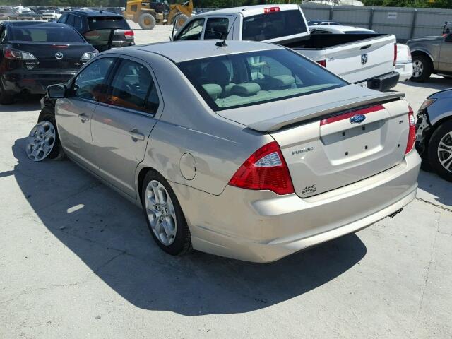 3FAHP0HA8AR239380 - 2010 FORD FUSION SE GOLD photo 3