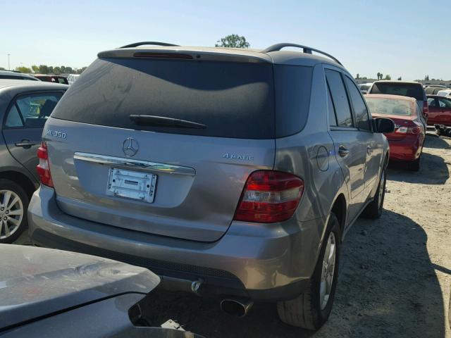 4JGBB86E97A216255 - 2007 MERCEDES-BENZ ML 350 SILVER photo 4