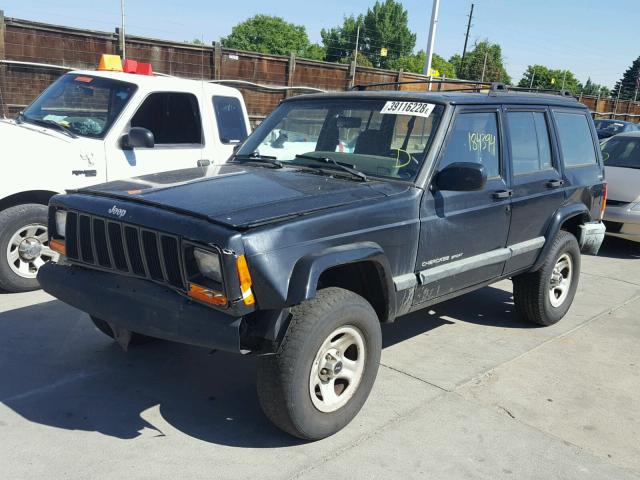 1J4FF68S3XL607935 - 1999 JEEP CHEROKEE S BLACK photo 2