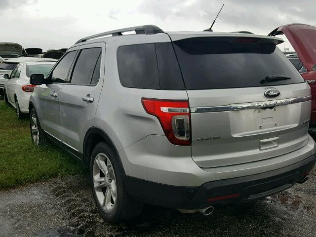 1FM5K7F82EGA81292 - 2014 FORD EXPLORER L SILVER photo 3