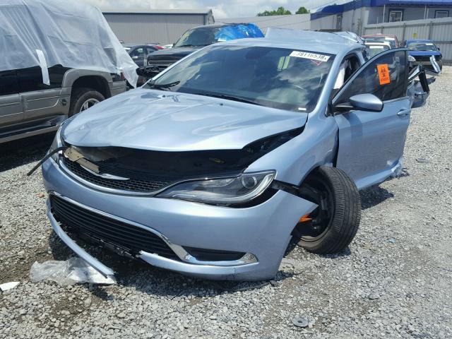 1C3CCCAB6FN697809 - 2015 CHRYSLER 200 LIMITE BLUE photo 2