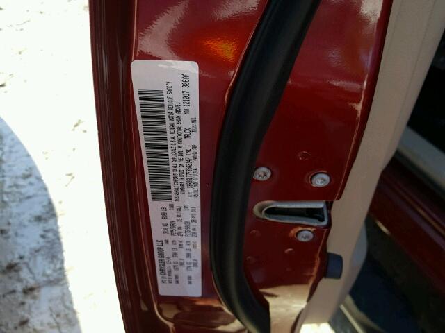 1C6RR6LT7FS562147 - 2015 RAM 1500 SLT წითელი ფოტო 10