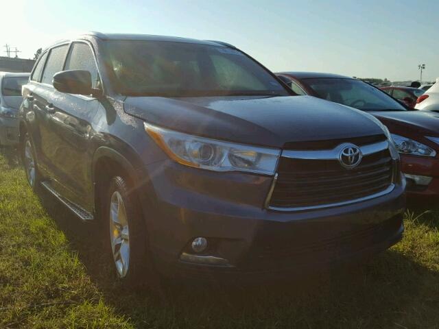 5TDYKRFH2FS042335 - 2015 TOYOTA HIGHLANDER BLUE photo 1