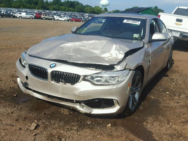 WBA3R5C58GK373807 - 2016 BMW 435 BEIGE photo 2