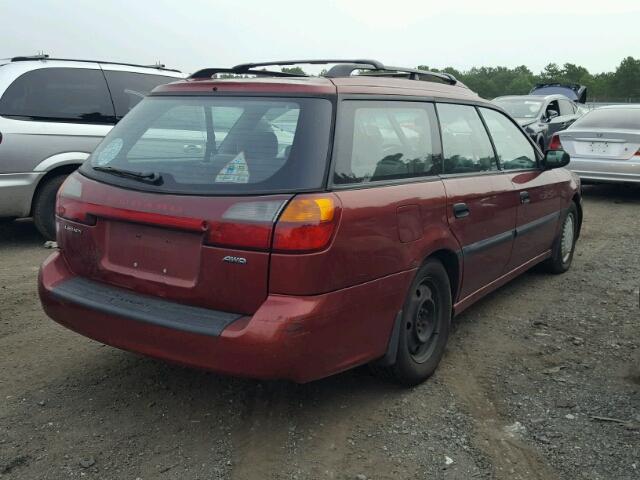 4S3BH635927309620 - 2002 SUBARU LEGACY RED photo 4