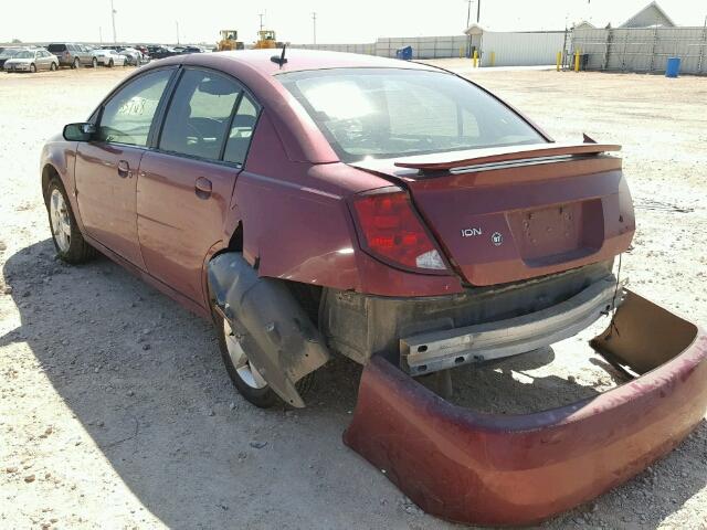 1G8AJ55F87Z102061 - 2007 SATURN ION LEVEL RED photo 3