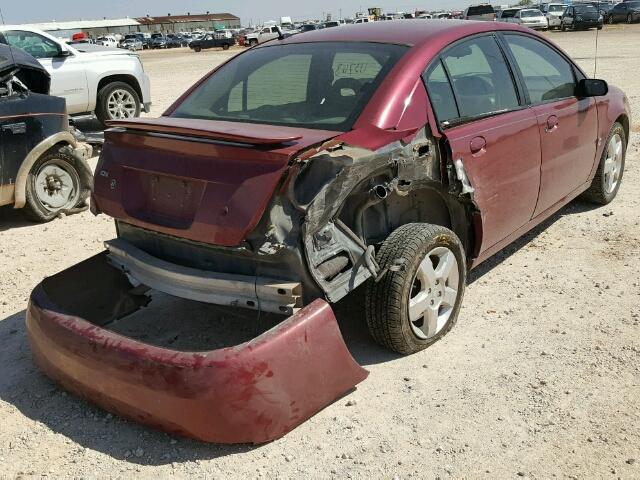 1G8AJ55F87Z102061 - 2007 SATURN ION LEVEL RED photo 4