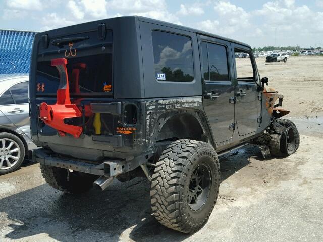 1J4GA59188L586617 - 2008 JEEP WRANGLER U BLACK photo 4