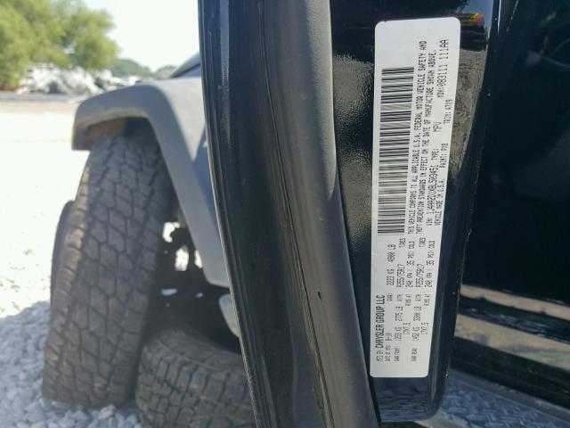 1J4AA2D1XBL503451 - 2011 JEEP WRANGLER S BLACK photo 10