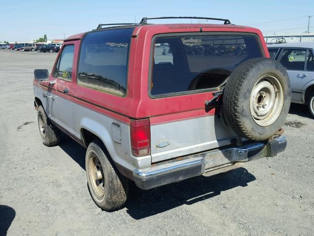 1FMCU14T7JUA87512 - 1988 FORD BRONCO II RED photo 3