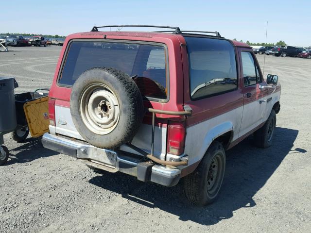 1FMCU14T7JUA87512 - 1988 FORD BRONCO II RED photo 4