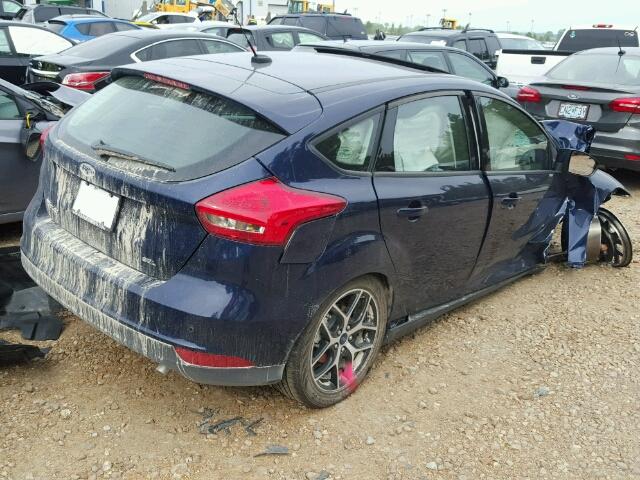 1FADP3M20HL314063 - 2017 FORD FOCUS SEL BLUE photo 4