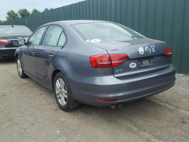 3VW2K7AJ4FM248628 - 2015 VOLKSWAGEN JETTA BASE 灰色 照片 3
