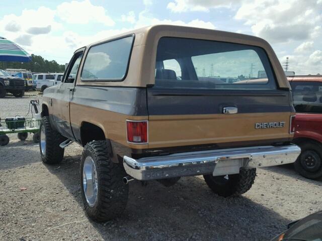 1GCEV18K8JF130206 - 1988 CHEVROLET BLAZER V10 BROWN photo 3