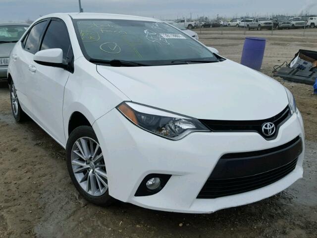 2T1BURHE3EC220070 - 2014 TOYOTA COROLLA L WHITE photo 1