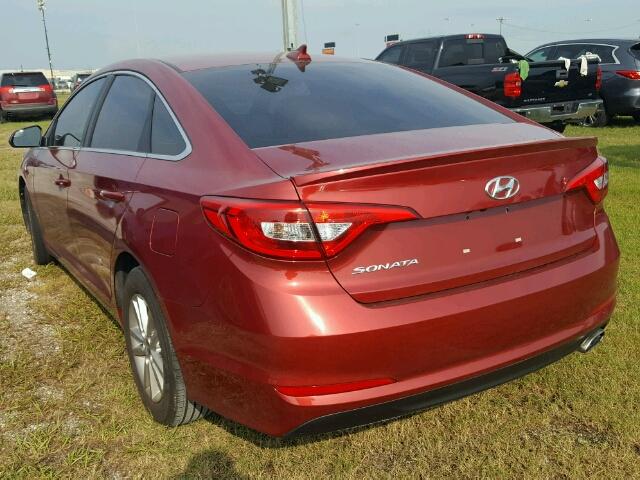 5NPE24AF9GH318612 - 2016 HYUNDAI SONATA SE RED photo 3