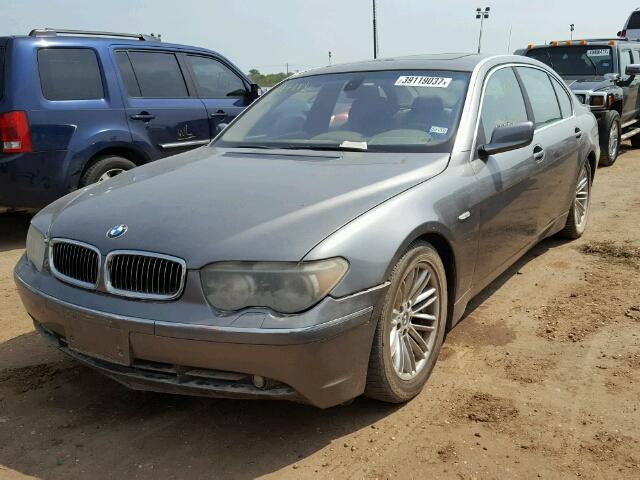 WBAGN63544DS54980 - 2004 BMW 745 GRAY photo 2