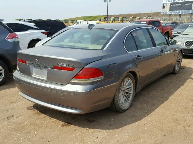 WBAGN63544DS54980 - 2004 BMW 745 GRAY photo 4