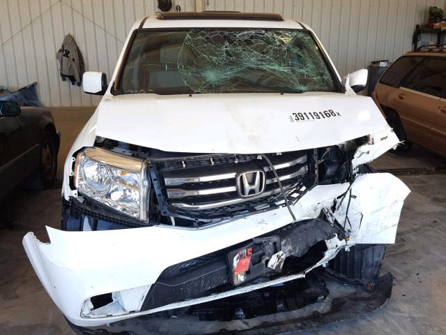 5FNYF3H78EB002463 - 2014 HONDA PILOT EXLN WHITE photo 9