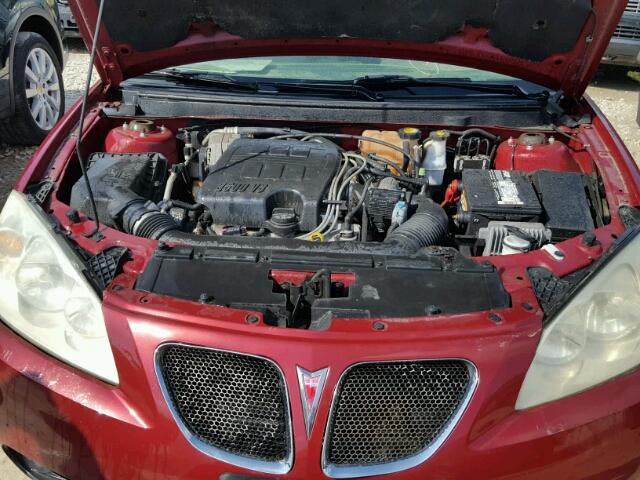 1G2ZG528954153726 - 2005 PONTIAC G6 RED photo 7