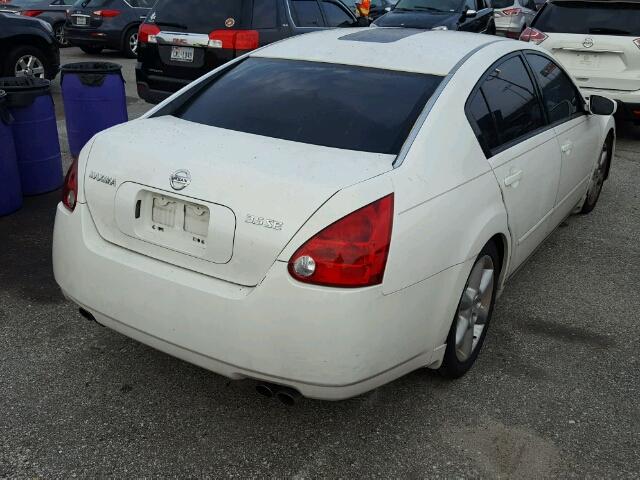 1N4BA41E15C819621 - 2005 NISSAN MAXIMA WHITE photo 4