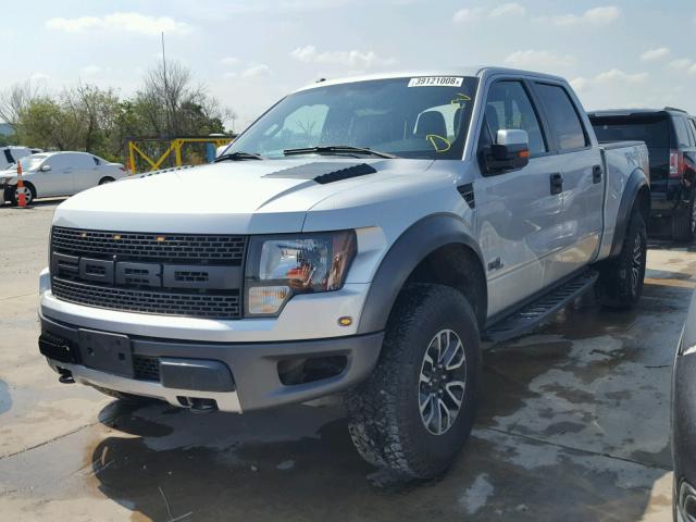 1FTFW1R66CFA86020 - 2012 FORD F150 SVT R SILVER photo 2