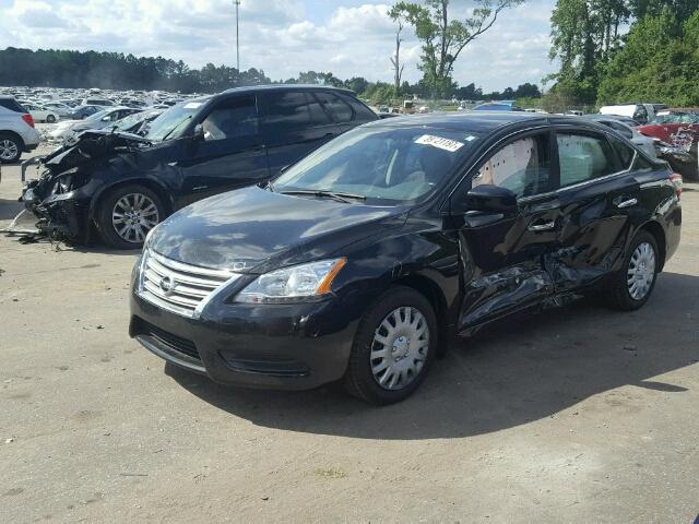 3N1AB7AP6DL721339 - 2013 NISSAN SENTRA S BLACK photo 2