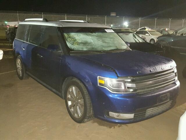 2FMHK6DT5EBD18086 - 2014 FORD FLEX BLUE photo 1