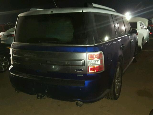 2FMHK6DT5EBD18086 - 2014 FORD FLEX BLUE photo 4