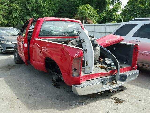 1D7HA16NX5J628759 - 2005 DODGE RAM 1500 S RED photo 3