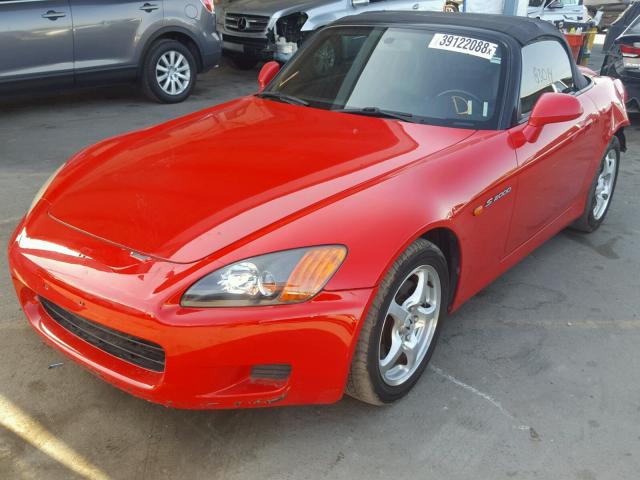 JHMAP1144YT005041 - 2000 HONDA S2000 RED photo 2