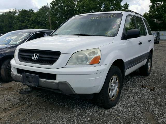 2HKYF18194H553341 - 2004 HONDA PILOT LX WHITE photo 2