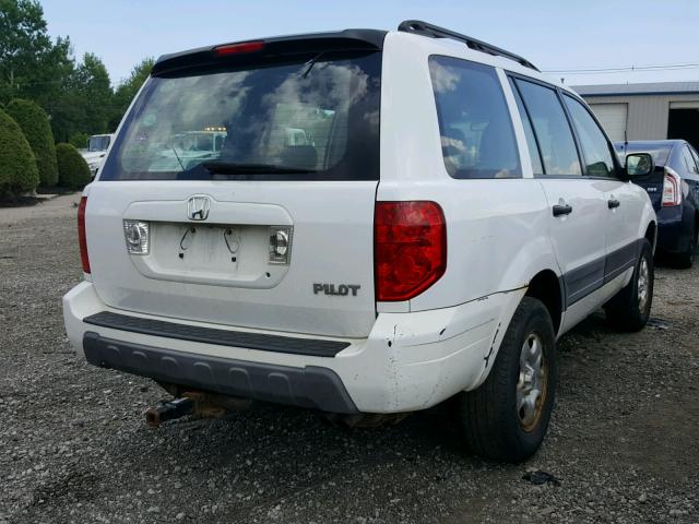 2HKYF18194H553341 - 2004 HONDA PILOT LX WHITE photo 4