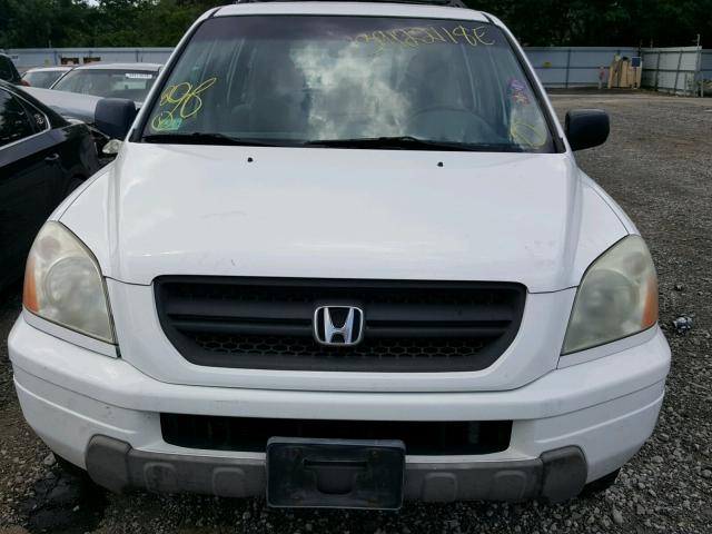 2HKYF18194H553341 - 2004 HONDA PILOT LX WHITE photo 9