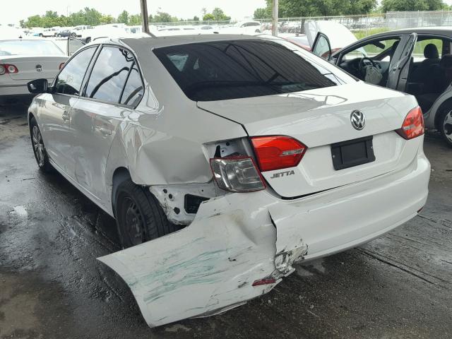 3VW2K7AJXDM293764 - 2013 VOLKSWAGEN JETTA BASE 白色 照片 3