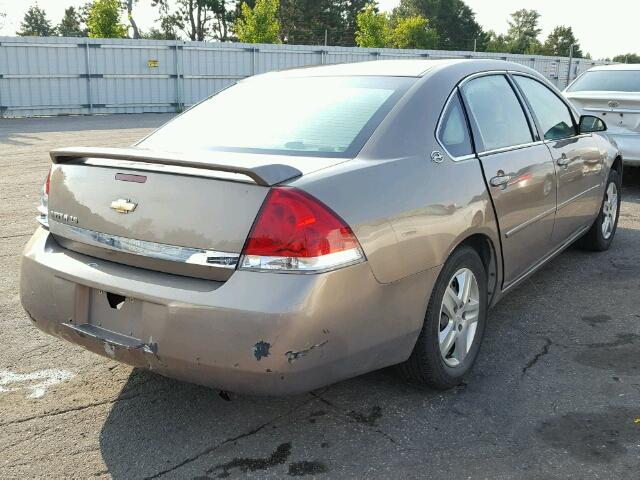 2G1WB55K169229130 - 2006 CHEVROLET IMPALA LS BROWN photo 4