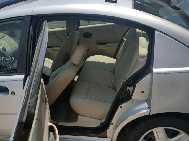 1G8AJ55F26Z147754 - 2006 SATURN ION LEVEL SILVER photo 6