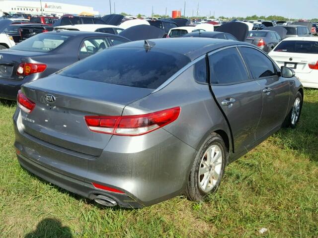 5XXGT4L32HG163973 - 2017 KIA OPTIMA GRAY photo 4