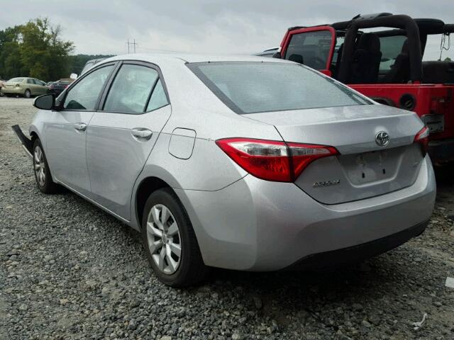 2T1BURHE5EC058300 - 2014 TOYOTA COROLLA L SILVER photo 3