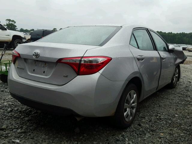 2T1BURHE5EC058300 - 2014 TOYOTA COROLLA L SILVER photo 4