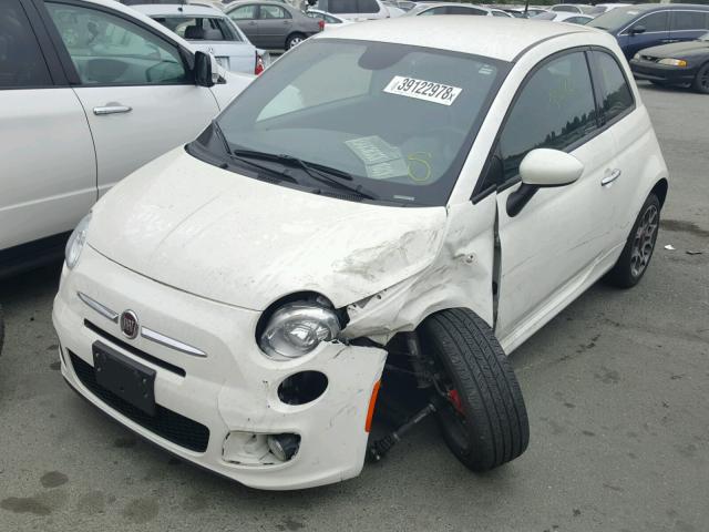 3C3CFFBR0FT636721 - 2015 FIAT 500 SPORT WHITE photo 2