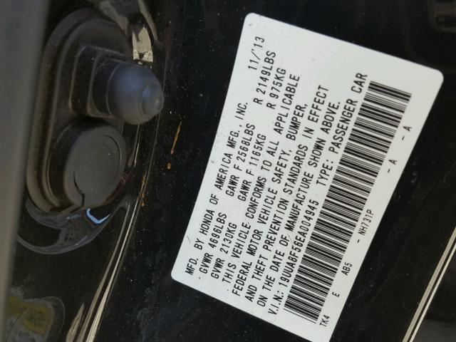 19UUA8F56EA004945 - 2014 ACURA TL TECH BLACK photo 10