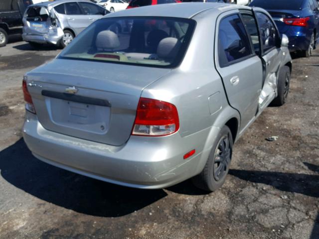 KL1TD52645B321901 - 2005 CHEVROLET AVEO BASE Մոխրագույն լուսանկար 4