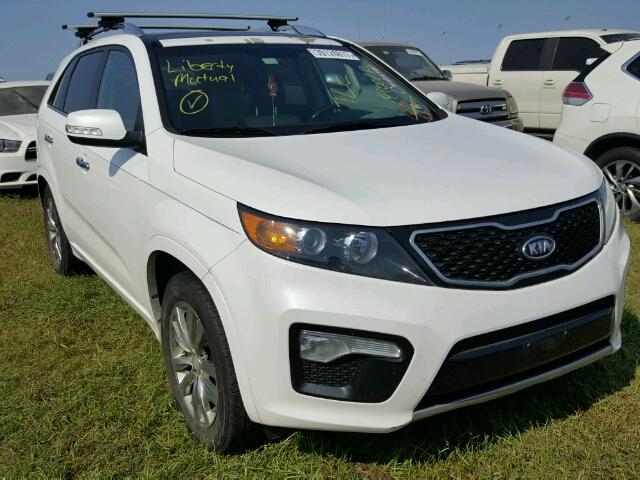 5XYKW4A25DG382539 - 2013 KIA SORENTO WHITE photo 1