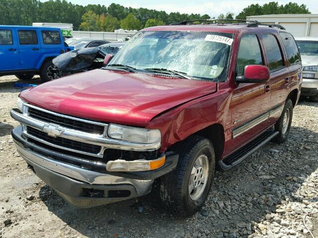 1GNEC13T61J297593 - 2001 CHEVROLET TAHOE C150 MAROON photo 2