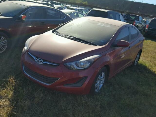 KMHDH4AE4EU212231 - 2014 HYUNDAI ELANTRA RED photo 2